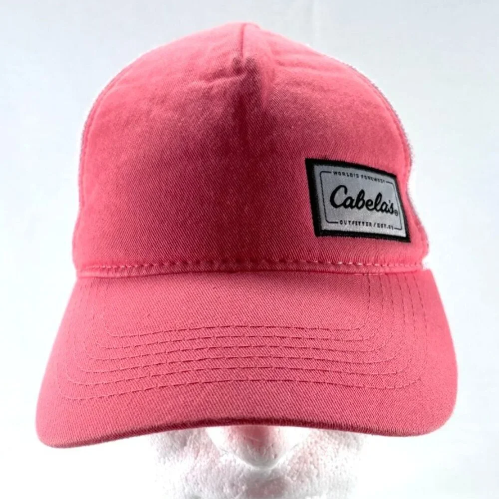 Cabela's Peach & White‎ Mesh Snapback Womens Baseball Hat